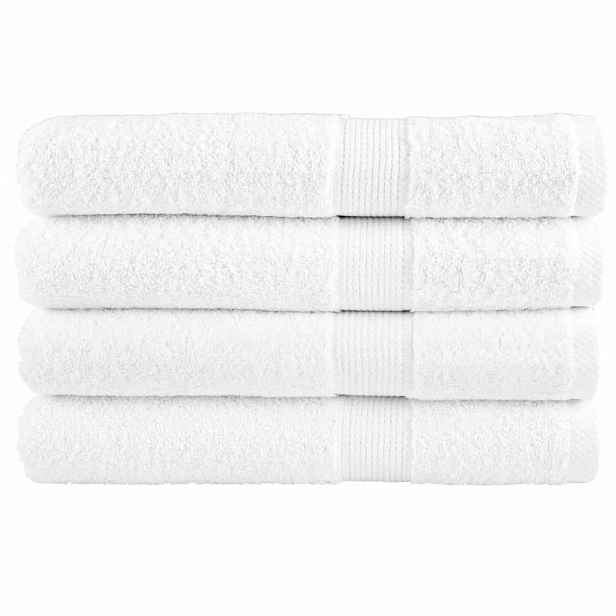 vidaXL Prémiové saunové osušky SOLUND 4 ks bílé 80x200 cm 600 g/m²