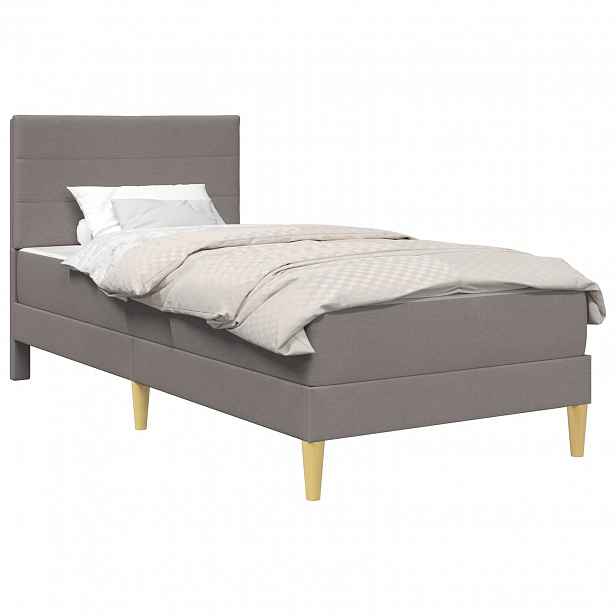 vidaXL Rám postele Taupe 90 x 200 cm Polyester