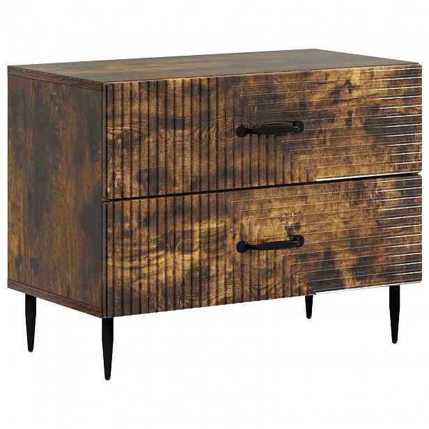 vidaXL Noční skříňka Kouřový dub 62 x 34,5 x 47,5 cm Kompozitní dřevo