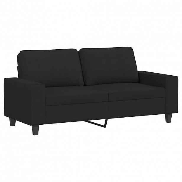 vidaXL 2místná pohovka černá 140 cm textil
