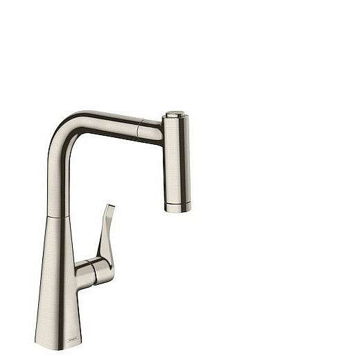 Dřezová baterie Hansgrohe Metris M71 s vytahovací sprškou vzhled nerezu 14834800
