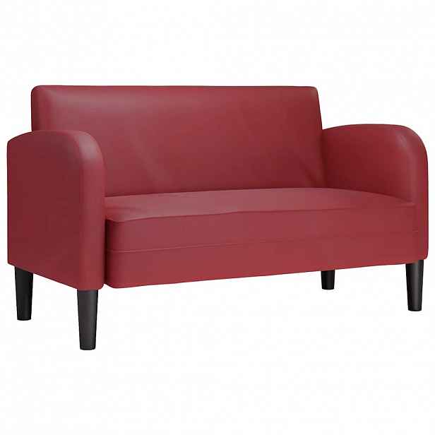 vidaXL Loveseat Sofa Vínově červená 110 cm umělá kůže