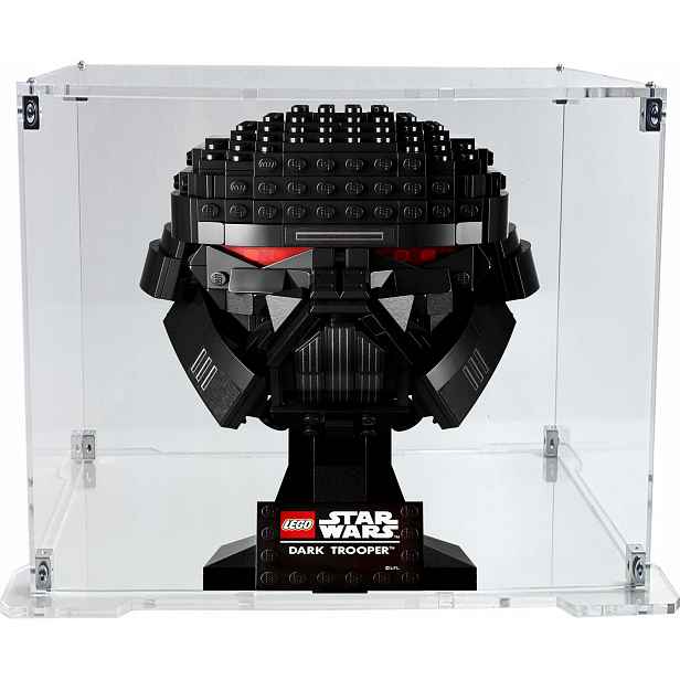 Vitrína s podstavcem Drewlandia pro stavebnici Lego 75343 Helma stormtroopera