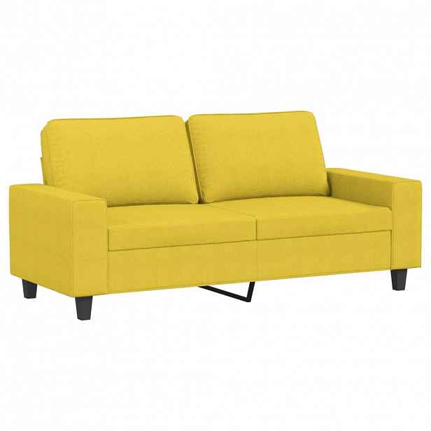 vidaXL 2místná pohovka světle žlutá 140 cm textil