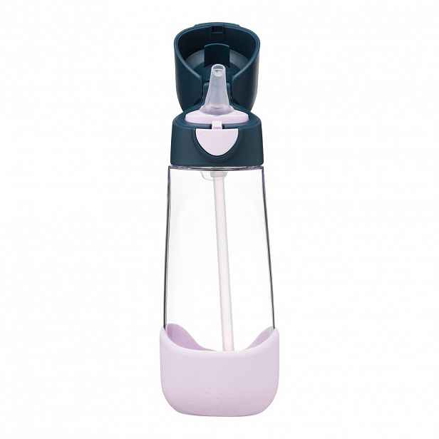 b.box Lahev na pití s brčkem 600 ml varianta: indigo/růžová