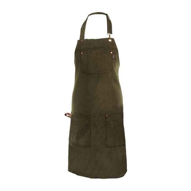 Kuchyňská zástěra, "Velmar“, Olive Green - Tiseco