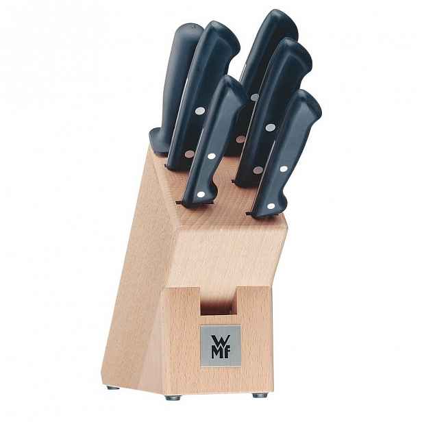 Sada 6 nožů s z nerezová oceli s kuchyňským blokem WMF Cromargan® Classic Line