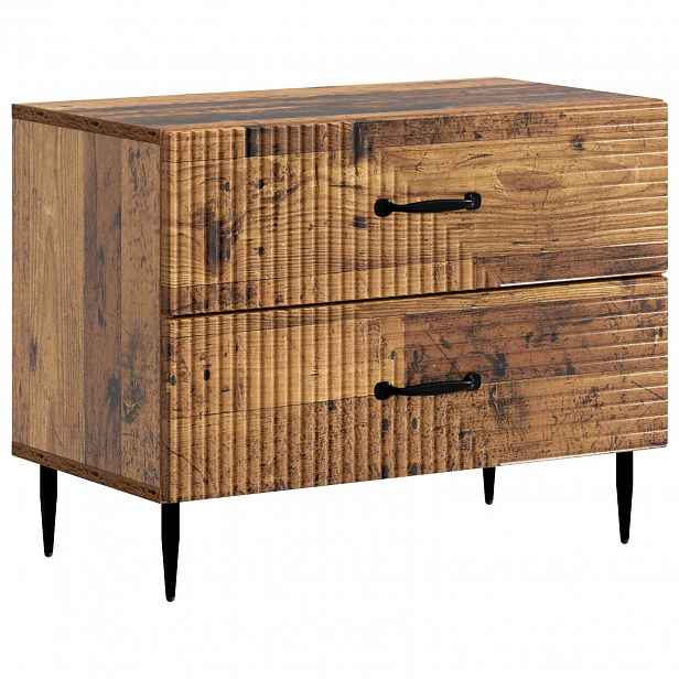 vidaXL Noční skříňka Staré dřevo 62 x 34,5 x 47,5 cm Kompozitní dřevo