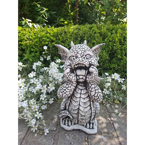Betonová figurka Dudlík Drak zahradní ozdoba figurka Draka