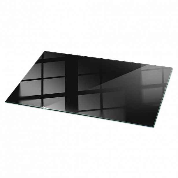 TULUP SKLENĚNÁ DESKA 140x70 cm Hladká černá barva