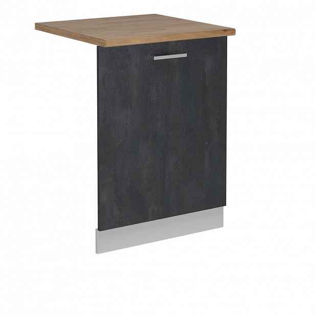 Vicco ČELNÍ PANEL MYČKY R-Line Černý beton 60 cm , PD Dub