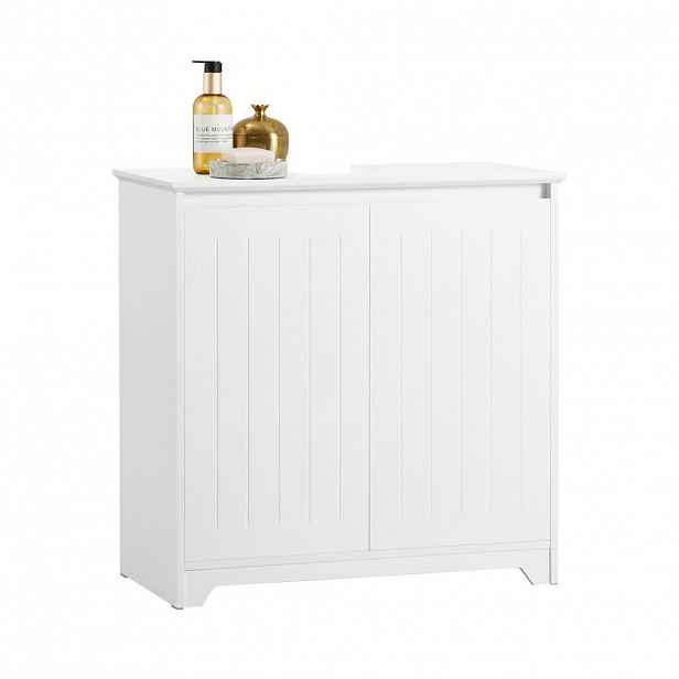 SoBuy SPODNÍ SKŘÍŇKA POD UMYVADLO se 2 dveřmi Bílá 60x30x60cm Nordický
