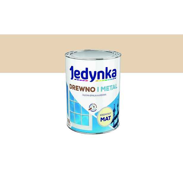 Jedynka Olejová alkydová smaltovaná hmota na dřevo a kov, matná krémová, 0,9 l