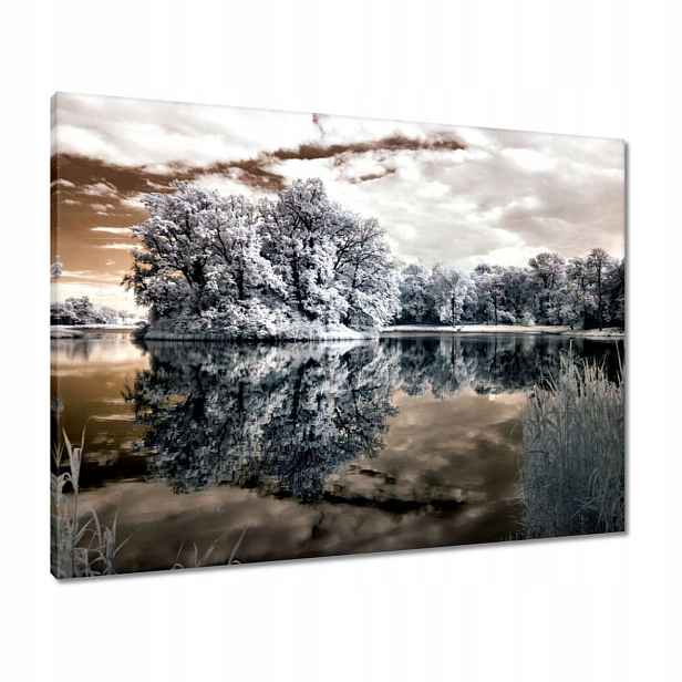 Obrazy 80x60 Ostrov na jezeře
