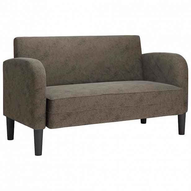 vidaXL Loveseat Sofa tmavě šedá 110 cm umělá kůže