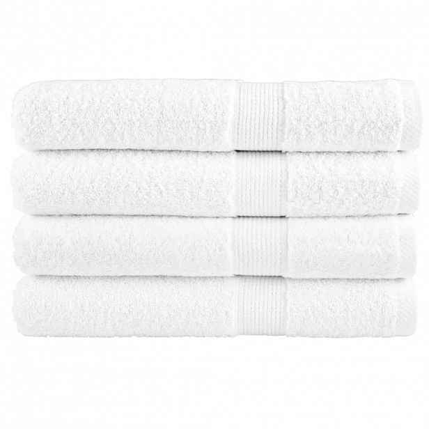 vidaXL Prémiové ručníky SOLUND 4 ks bílé 100x200 cm 600 g/m²