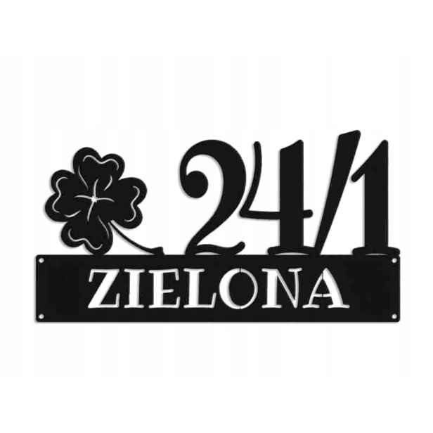 Číslo Na Dům 48cm Tabule Adresa Ocel 2mm ul. Zelená