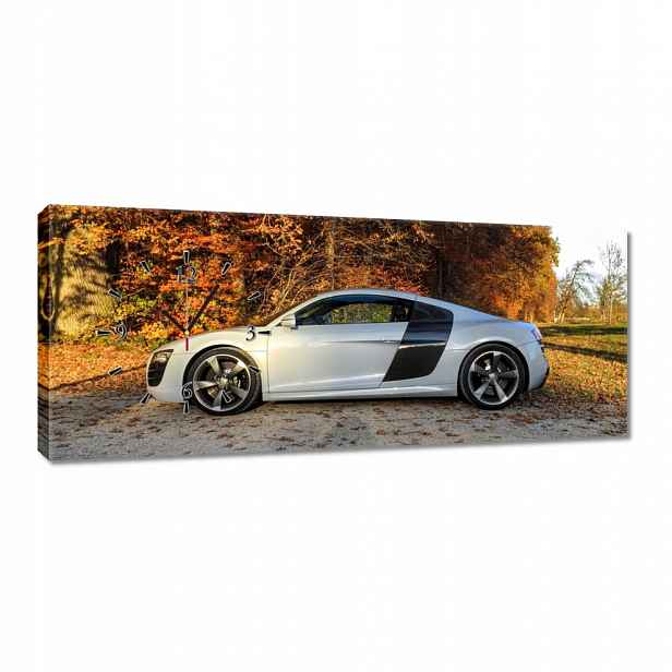 Nástěnné hodiny Audi Tt 100x40 bílé