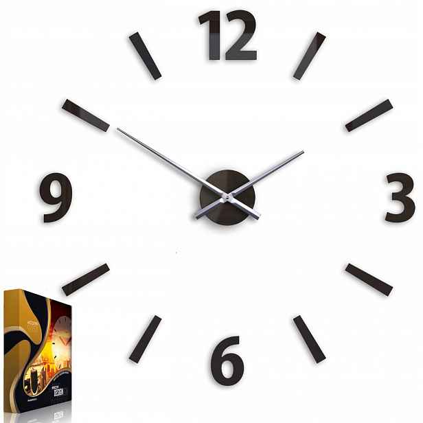 Nástěnné hodiny v moderním stylu Křemenné Akrylové Klaus Wenge Kulatý