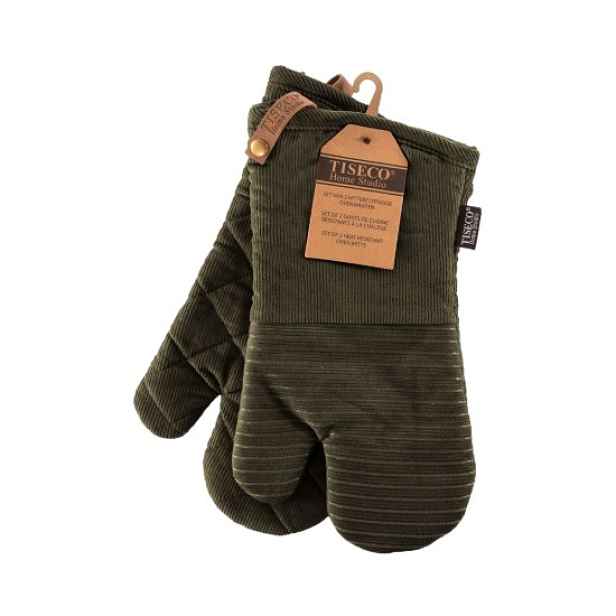 Sada 2 kuchyňských rukavic, "Velmar", Olive Green - Tiseco