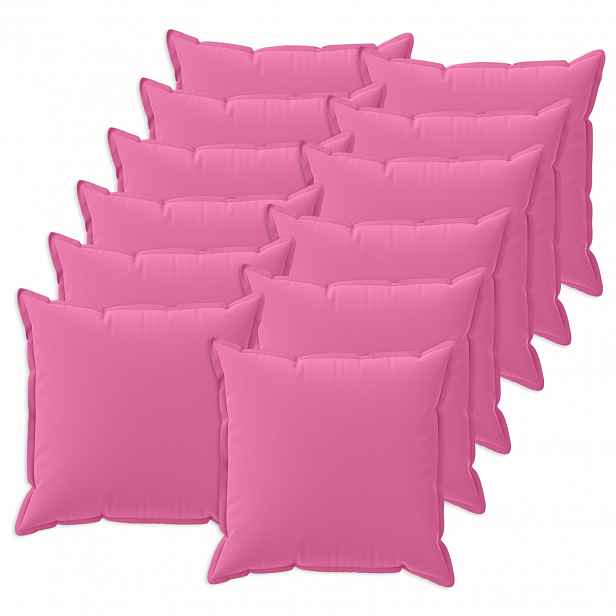 vidaXL Povlak na polštář 12 ks HOUTEN Růžová 40 x 40 cm Polyester