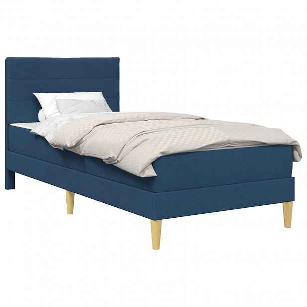 vidaXL Rám postele Modrá 100 x 200 cm Polyester