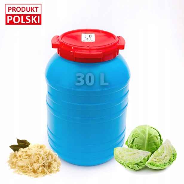 Plastový sud k nakládání zelí na vodu o objemu 30 l