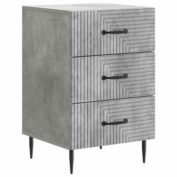 vidaXL Noční skříňka Betonově šedá 43 x 41 x 66,5 cm Kompozitní dřevo