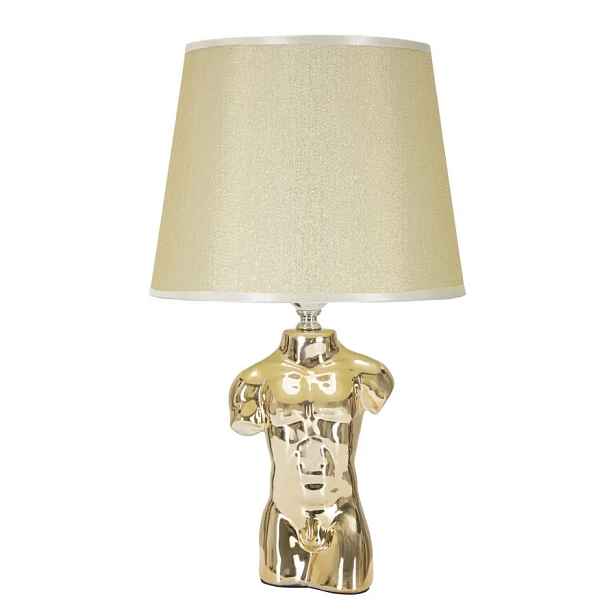 Mauro Ferretti Stolní lampa Glam Man 42,5 cm béžovo-zlatá