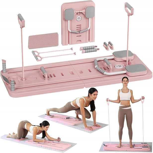 Pilates Skládací Deska Mini Reformer Trénink Doma Páska Svaly Trupu