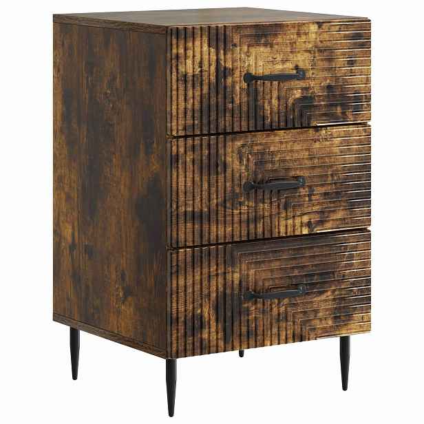 vidaXL Noční skříňka Kouřový dub 43 x 41 x 66,5 cm Kompozitní dřevo