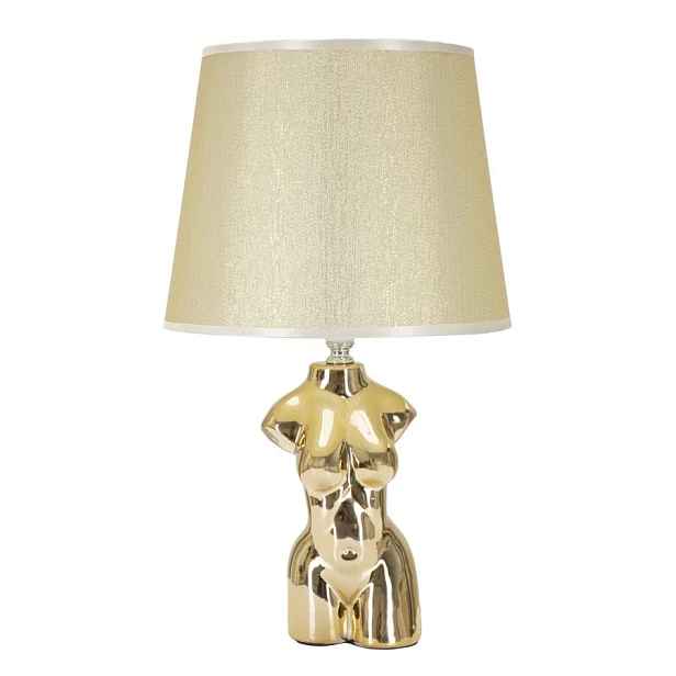 Mauro Ferretti Stolní lampa Glam Woman 42,5 cm béžovo-zlatá