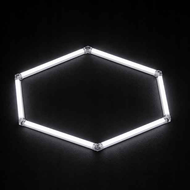 Stropní Svítidlo hexagon 1 ks Led černý 42W 6500K 92x79 Cm garáž detailing