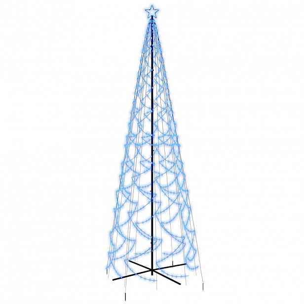 vidaXL Vánoční stromek kužel 1 400 modrých LED diod 160 x 500 cm