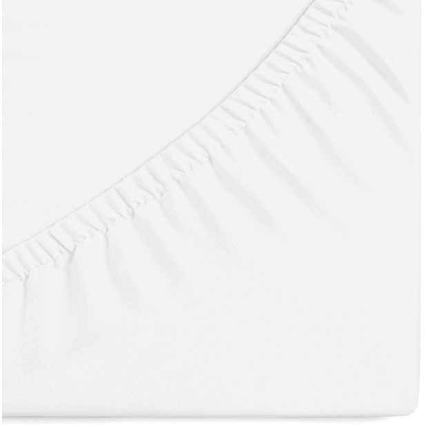 Dvě prostěradla Burrito Blanco bílá 100 x 200 cm s gumičkou