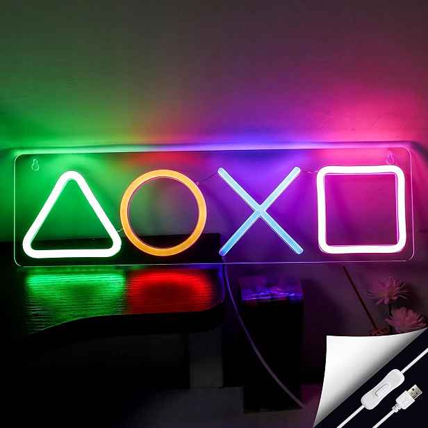 Neonové Led herní znaky USB/přepínač, dekorativní lampa