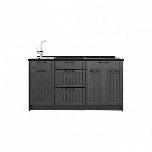 Vicco KUCHYŇSKÝ BLOK Fame-Line, Tmavě šedá/Antracit, 150 cm, PD Antracit