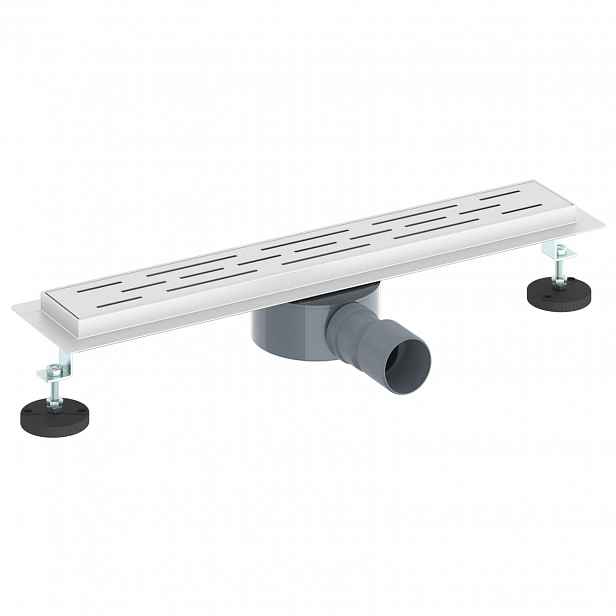 vidaXL Sprchový odtok s lineárním designem a 360° sifonem 50 cm