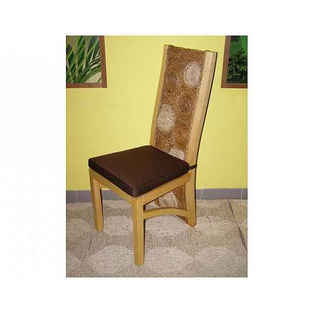 Jídelní židle CAUCEDOS, borovice, banánový list