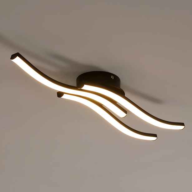 Stropní Led lampa, černý moderní lustr, 20W, 3000K, do ložnice