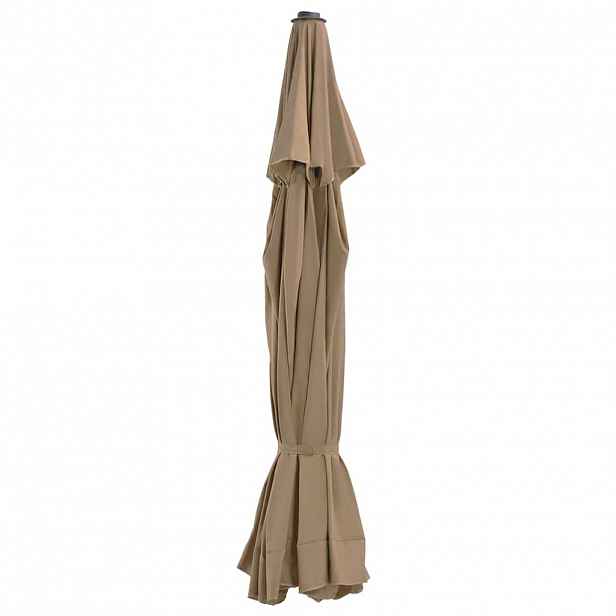 vidaXL Náhradní potah na zahradní slunečník taupe 515 cm
