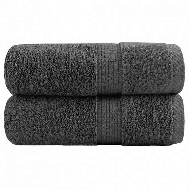 vidaXL Prémiové mycí utěrky SOLUND 2 ks antracitové 30x30 cm 600 g/m²