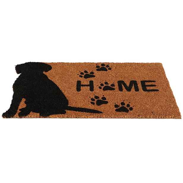 Esschert Design Kokosová rohožka Dog 74x45 cm hnědá/černá