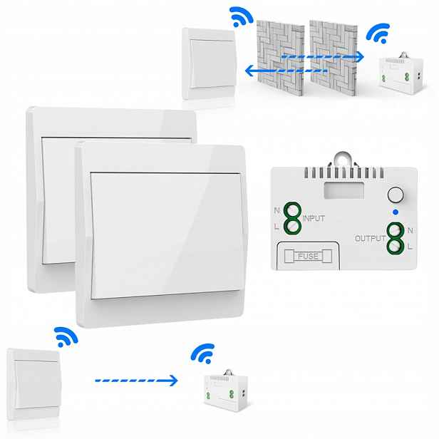 10 A Bezdrátový spínač světla Rf 433 MHz, bezdrátový nástěnný panel