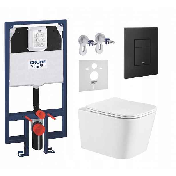 7v1 Sada Wc, Stelaz Grohe Slim Wc Mísa Imprese Tornado Tlačítko