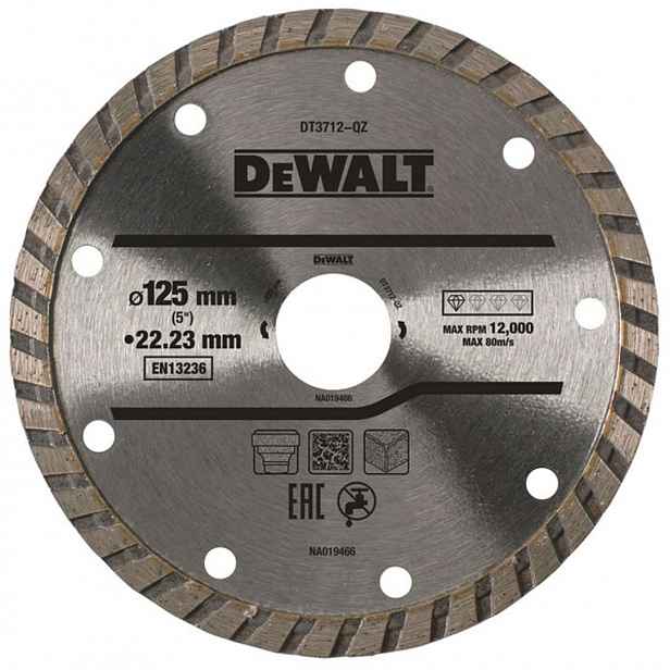 DeWALT - Diamantový řezný kotouč na tvrdé materiály 125x22,23 mm DT3712