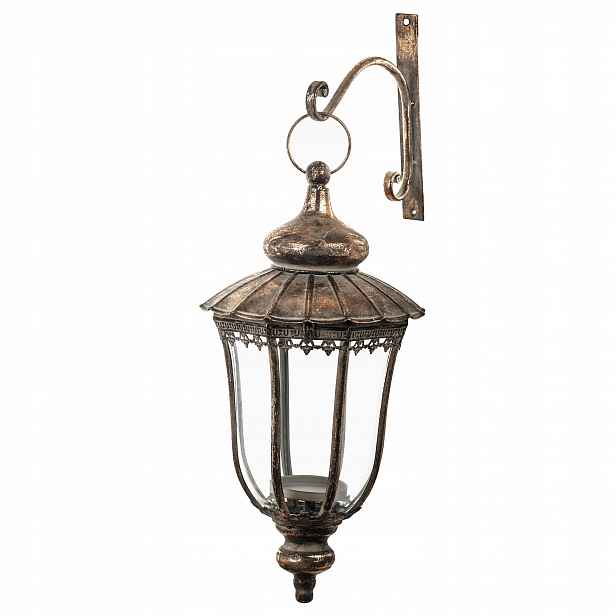 Kovová lucerna, závěsná lampa zestárlá