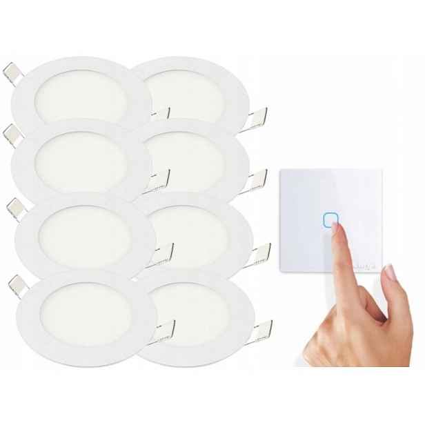 Sada Halogen Lampičky na strop 3W 8x Vypínač