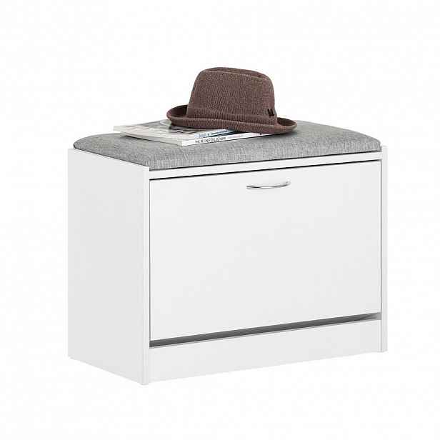 SoBuy ZÁSUVKOVÝ BOTNÍK Bílá 60x30x46cm Minimalistický