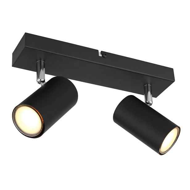 Spot Reflektor Led svítidlo Robby Černá Mat 2x GU10 Pohyblivé Globo osvětlení